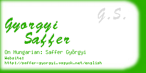 gyorgyi saffer business card